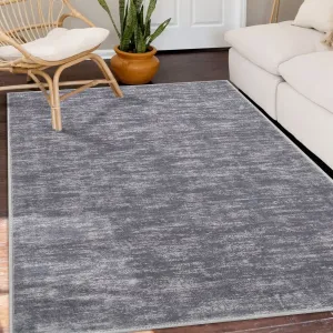 Solid Runner Rug Machine Washable Ktichen Runner Rug 2x6 Long Hallway Runner Rug Modern Indoor Runner Rug for Living Room Bedroom Laundry - Grey / 9' x 12'