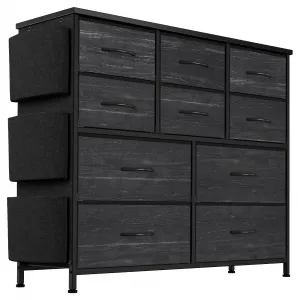 Dresser with 10 Drawers, Dressers & Chest of Drawers with Wood Tabletop for Bedroom Living Room Entryway - Oak Ash Color