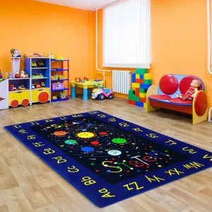 Kids Rug - 5x7 Educational Alphabet Play Mat, Soft Area Rug for Bedroom, Nursery, Classroom, Playroom, Toddlers, and Children’s Play Spaces