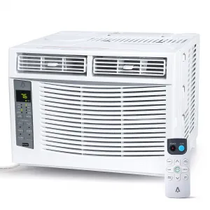6000btu Window Air Conditioner Units, Fast Cooling 250 Sq.ft. 115V Air Conditioner Window Unit with Remote Controlled, App Controlled, 50db Low Noise,Small Ac Unit for Room Quick Installation