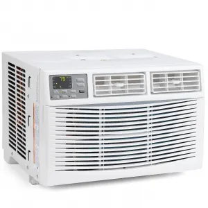 10,000 BTU Window Air Conditioner with Remote Control, CEER 11.4, Quiet Operation, 3 Fan Speeds, R32 Refrigerant, Auto Restart, Bedroom & Living Room