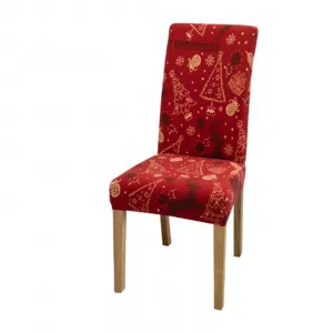 Christmas Dining Chair Covers,Classic Stretch Washable Christmas Chair Slipcovers Protector