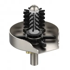 Removable Cover, 4" Square Shower Drain, Nickel, High Efficiency