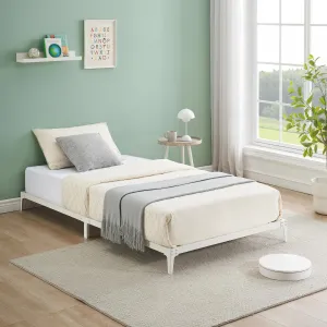 6 Inch Metal Bed Frame Heavy Duty Platform Sturdy Steel Slat Twin Platform Noise Free No Box Spring Needed with Huge Storage Space ，Create A Comfortable Sleeping Environment