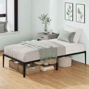 Twin Size Bed Frame, 14 Inch Black Metal Twin Bed Frame, No Box Spring Needed, Noise Free, Twin Size Platform Bed Frame