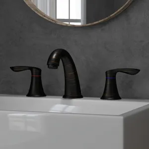 8 Inch Grey Faucet for 3 Hole Sink, Bathroom Widespread Use - 8 Inch / Black