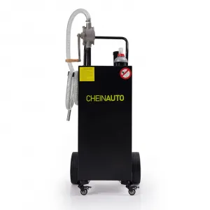 Fuel Caddy,35 Gal,with Manuel Transfer Pump, Gasoline Diesel Fuel Container for Cars, RVs,ATVs,Lawn Mowers, Boats - Black