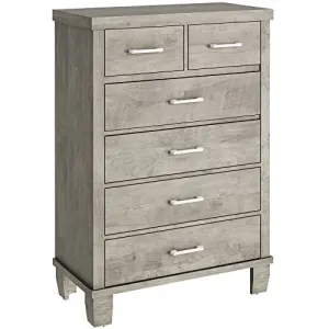 Vintage Dresser for Bedroom with 6 Drawers, Vintage Design Wood Drawer Dresser Chest of Drawers for Closet, Living Room, Hallway, Nursery, Kids Bedroom (Grey, 6 Drawers)