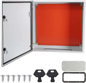 Steel Electrical Box,15.7 x 12 x 23.6 inches,IP66, Lockable, for Outdoor/Indoor Safety