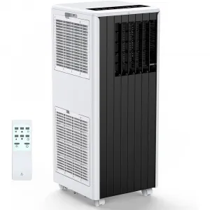 8000 BTU Portable Air Conditioner, 3 In 1 AC Unit Built-In Cool, Dehumidifier & Fan for Rooms Up to 350 Sq.Ft, Energy Saving AC with Remote/24H Timer for Dorms/Indoor Rooms - Gray