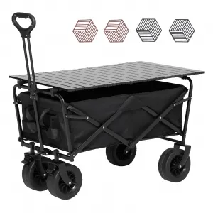 8 inch All Terrain Wheels Collapsible Outdoor Camping Wagon - No brakes
