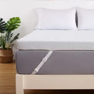 3 Inch Gel Infused Memory Foam Mattress Topper, Queen Size High-Density Mattress Toppers with Removeable Washable Cover and Non-Slip Bottom