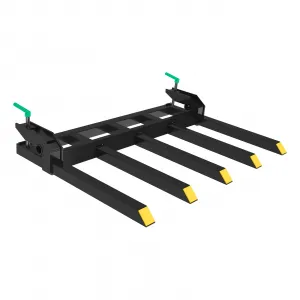 42" 2500 LBS Clamp on Debris Forks, Heavy Duty Clamp-on Pallet Forks for Tractor Bucket Loader Skid Steer