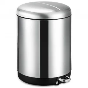 2x4 Gallon Trash Can Dual Garbage Can Recycle Bin with Close Lid, 2 Compartments, 2 Removable Inner Buckets for Home Office Business Silver