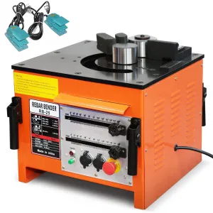 1600W Electric Rebar Bender Machine up to 1 inch with Our Electric Bender - Achieve 0-180° Angles, Operate with Convenient Foot Pedal Switch & from Powerful Motor