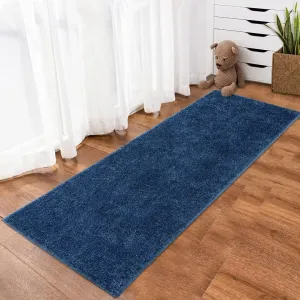 Runner Rug 2x8 Hallway Runner Rug Premium Shag Rug Non Slip Non-Shedding Thick Runner Rug for Living Room Bedroom Entryway, Navy