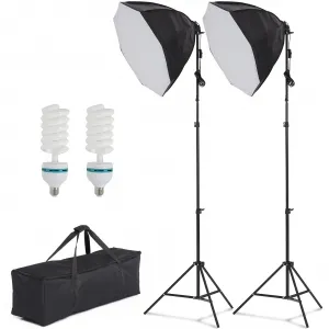 2 x 135W 5500K Continuous Lighting Softbox Photography Kit