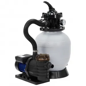 12 Inch Sand Filter Pump, 2641GPH 1/2HP Pool Sand Filter for Above Ground and Inground Pool Up to 7500 Gallons,with 6-Way Multi-Port Valve & Strainer Basket Easy Installation