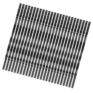 25 Pack Aluminum Deck Balusters, 32.25 x 1 inch Wave Curved Shape Grooved Porch Railing, Deck Railing for Staircase, Deck and Stairs Railing, Matte Black