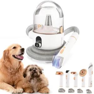 Pet Grooming Vacuum Suction Dog Grooming kit with 2 L Large Dust Cup Low Noise Dog Hair Remover, Gold