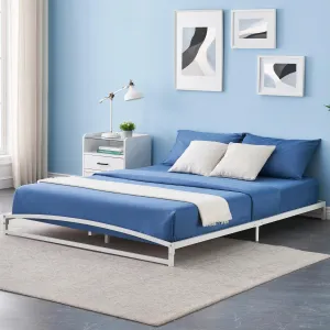 6 Inch Metal Full Bed Frame, Heavy Duty Low Profile Full Bed Frame Support Mattress Foundation, No Box Spring Needed,Easy Assembly