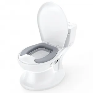 Potty Training Toilet for Baby, Realistic Potty Training Toilet with Soft Seat, Realistic Flushing Sound, Removable Pot, Storage Tank, Toilet Paper Holder, Splash Guard, Non-Slip for Toddler