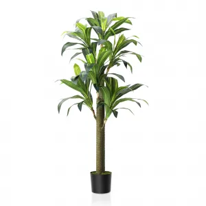 Artificial Tree 5.4 FT, Dracaena Silk Plant Artificial Faux House Plants Evergreen Dracaena Marginata Fake Yucca Palm Trees in Pot for Outdoor Indoor Decor Home Office Garden Housewarming Gift