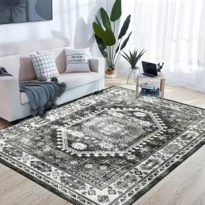 Washable Rugs 8x10 for Living Room Large Rugs Farmhouse Vintage Rugs Boho Washable Vintage Area Rug for Bedroom Dinning Room Office Non-Shedding Rug Home Decor,8x10