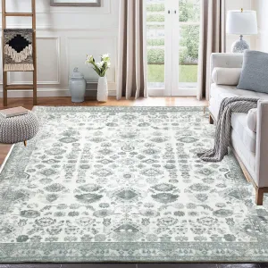 Runner Rug 2x6 Tribal Medallion Area Rug Non Slip Boho Rug Non Shedding Ultra Soft Hallway Rug Indoor Floor Carpet Washable Rug for Kitchen Bedroom Living Room, Grey