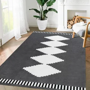 Area Rug 5x8 Vintage Boho Rug Indoor Moroccan Floor Carpet for Living Room Bedroom Non-Shedding Floor Cover Home Decor Modern Non Slip Floor Carpet for Home Office Floor Decor