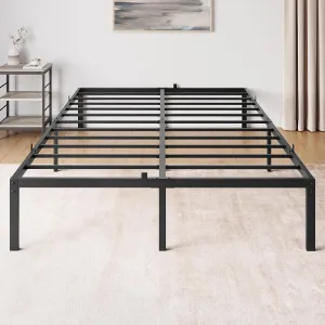 14 Inch Full Bed Frame with Storage,Metal Platform Full Bed Frame No Box Spring Needed Steel Slat Support Easy Assembly (Full)