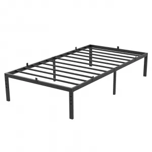 14 Inch Twin Bed Frame with Storage,Metal Platform Twin Bed Frame No Box Spring Needed Steel Slat Support Easy Assembly
