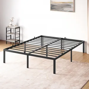 14 Inch Queen Bed Frame with Storage,Metal Platform Queen Bed Frame No Box Spring Needed Steel Slat Support Easy Assembly