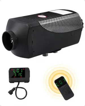Diesel Air Heater 12V with 10L Tank & Muffler, Diesel Heater 8KW, Diesel Parking Heater with LCD Thermostat Monitor & Remote Control for Trucks, Trailer, Boat and Motor-Home