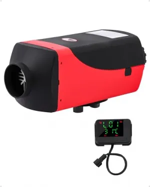 Diesel Air Heater 12V with 10L Tank & Muffler, Diesel Heater 5KW, Diesel Parking Heater with LCD Thermostat Monitor & Remote Control for Trucks, Trailer, Boat and Motor-Home