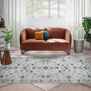 Area Rug 2x6 Runner Rug Boho Floral Entryway Runner Vintage Runner Oriental Distressed Hallway Runners Indoor Kitchen Laundry Floor Mat Washable Throw Carpet Non-Slip Retro Rug