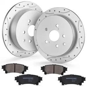 Premium Ceramic Disc Rear Brake Rotor Compatible With JEEP WRANGLER JEEP WRANGLER JK Rear Aluminum-Zinc Coating
