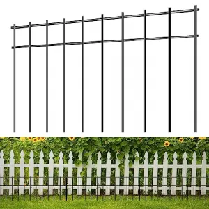 24x15 Inch Metal Fences, No Dig, Animal Barrier for Gardens