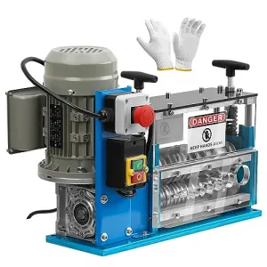 370W Electric Wire Stripping Machine, 0.06-1.5 Inch,10 Blades