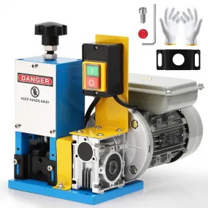 Electric Wire Stripper 1.5-25mm, 60 ft/min, for Cable Recycling