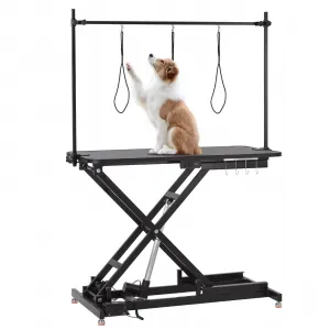 47" Heavy Duty Electric Lift Grooming Table for Large Dogs/Cats, Black