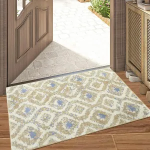 Small Abstract Area Rug 2x3 Indoor Boho Area Rug Non-Shedding Floor Carpet Modern Area Rug Contemporary Area Rug for Living Room Bedroom Nursery Home Office, Taupe