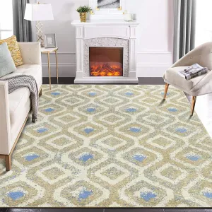 Modern Area Rug 8x10 Soft Plush Indoor Carpet Contemporary Geometric Distressed Rug for Living Room Bedroom Accent Rug Cozy & Fluffy Non-Slip Rugs Boho Aesthetic Floor Cover Home Office Rug