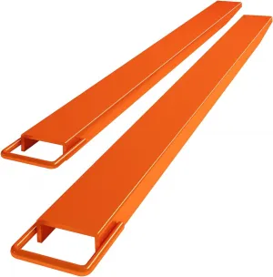 Pallet Forklift Extensions 84" Length 4.5" Width, Heavy Duty Steel Pallet Fork Extension, 1 Pair Fork Extensions for Forklifts, Orange