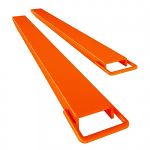 5.5" Width Pallet Fork Extension, 4600 LBS Max Heavy Duty Steel Pallet Extensions for Forklift Truck - Orange / 60x5.5 inch
