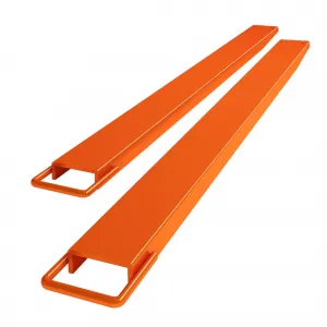 5.5" Width Pallet Fork Extension, 4600 LBS Max Heavy Duty Steel Pallet Extensions for Forklift Truck - Orange / 96x5.5 inch