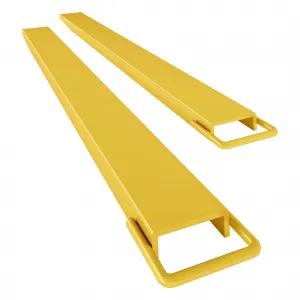5.5" Width Pallet Fork Extension, 4600 LBS Max Heavy Duty Steel Pallet Extensions for Forklift Truck - Yellow / 60x5.5 inch