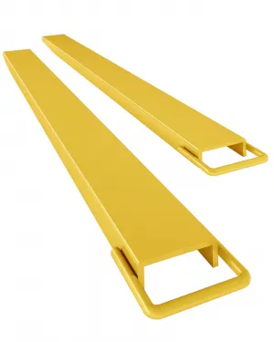 6.5" Width Heavy Duty Forklift Pallet Fork Extension - Yellow / 84x6.5 inch