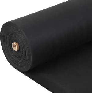 3'x300' 6oz Heavy Duty Non-Woven Geotextile Fabric, 350N/440N Strength for Driveway Stabilization & Erosion Control, Water Permeable Weed Barrier for French Drain & Landscaping, Black