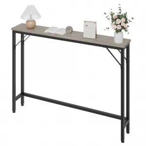 5.9" Narrow Sofa Table, Skinny Console Table with Storage, Slim Behind Couch Table for Living Room, Entryway, Hallway, Foyer - Grey